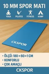 10MM Mavi Pilates Matı – Kalın Yoga, Pilates ve Spor Minderi