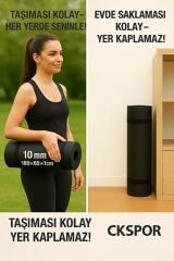 10MM Siyah Pilates Matı – Kaymaz Kalın Spor Egzersiz Matı
