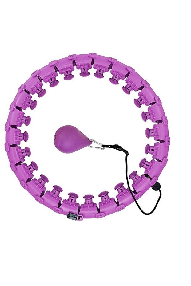 Akıllı Hulahop Çemberi Mor – Bel İnceltici Masajlı Fitness Hulahop