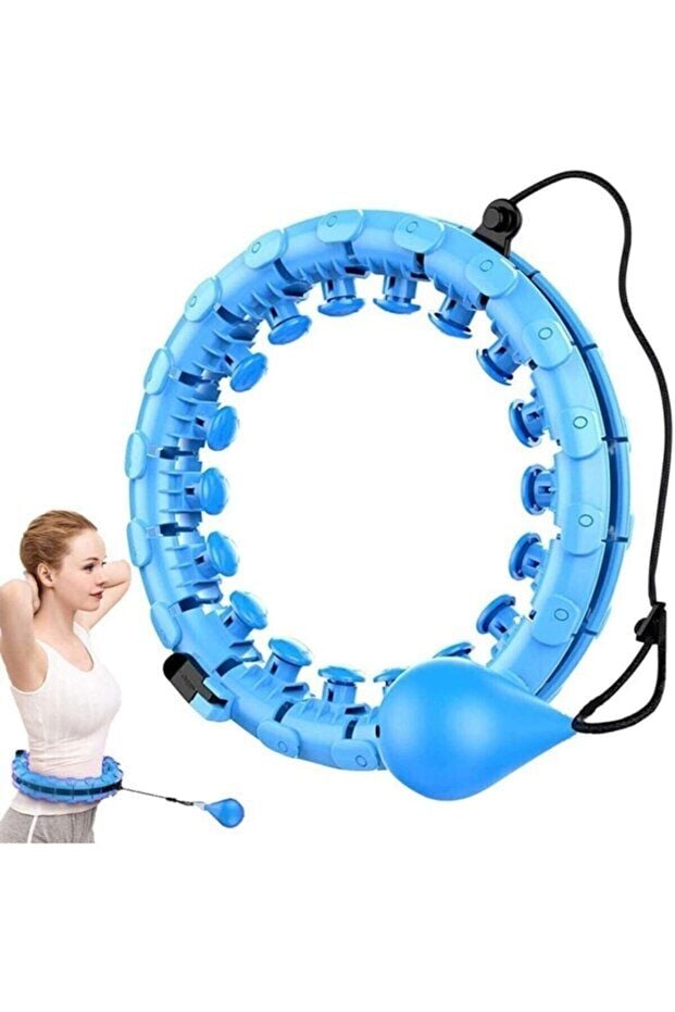 Akıllı Hulahop Çemberi Mavi – Ayarlanabilir Masajlı Egzersiz Çemberi