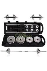 50KG Krom Çantalı Dambıl Seti – Ev Fitness, Kol ve Göğüs Ağırlığı