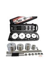 50KG Krom Çantalı Dambıl Seti – Ev Fitness, Kol ve Göğüs Ağırlığı