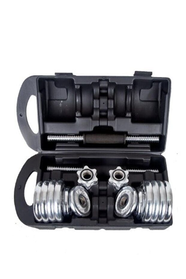 20KG Krom Çantalı Dambıl Seti – Kol, Omuz ve Göğüs Çalışma Seti