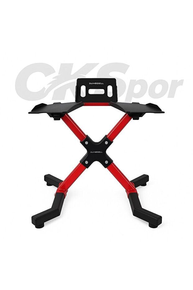 Dambıl Standı Kırmızı – Ev Spor ve Ağırlık Dambıl Rafı