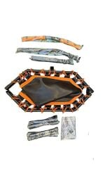 Sekizgen Katlanabilir Trambolin – Ev Tipi Katlanır Zıplama Mavi Trambolin