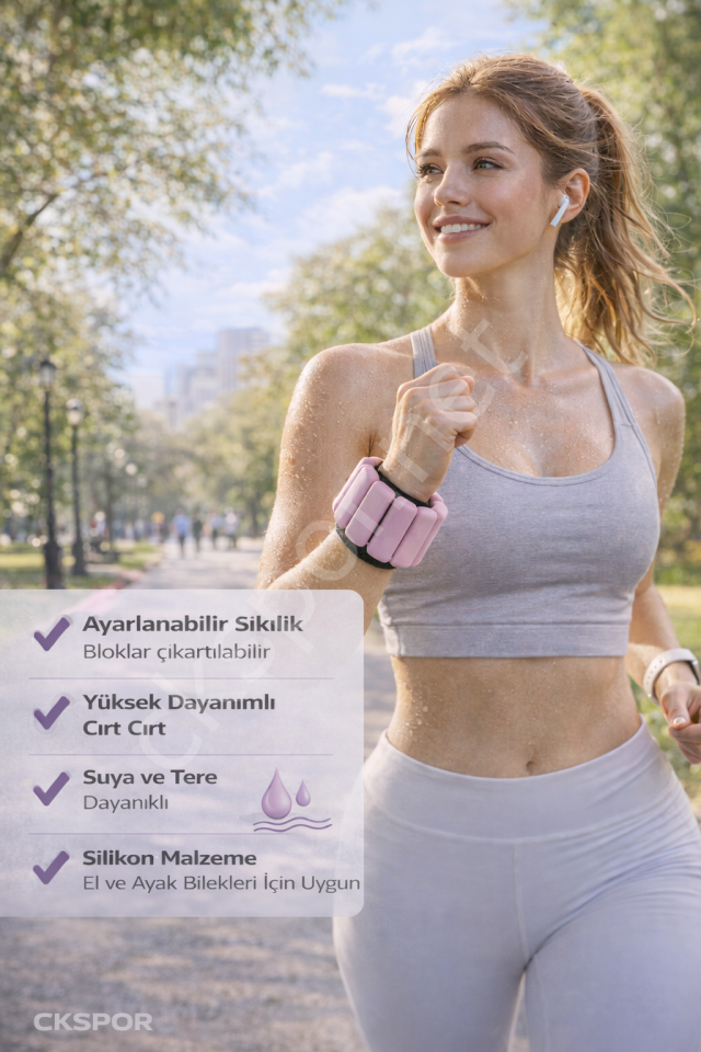 CKSPOR Ayarlanabilir Bilek ve Ayak Ağırlığı 500 gr x 2 Adet – Fitness ve Antrenman Aksesuarı
