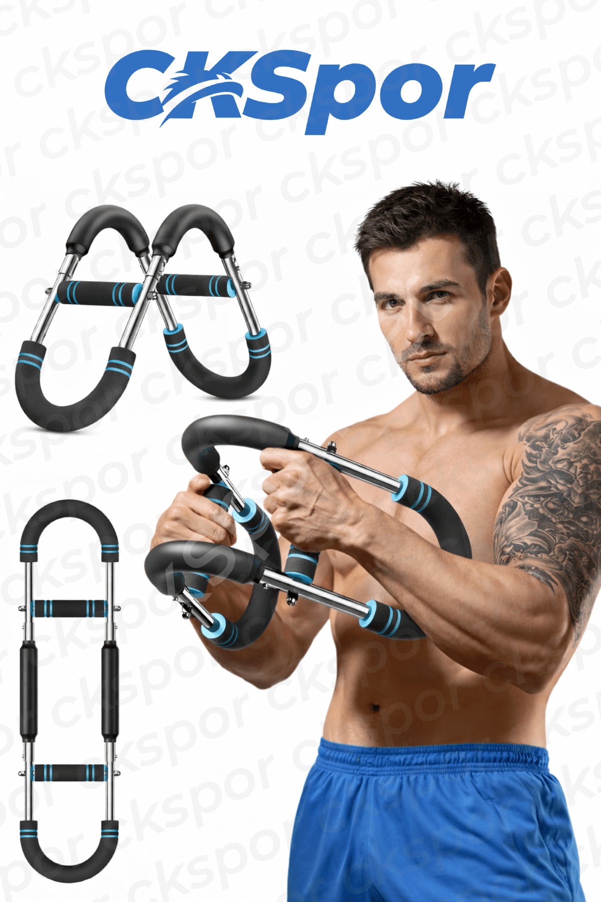 CKSPOR PRO Bilek ve Ön Kol Güçlendirme Aparatı – Çelik Dirençli Taşınabilir Fitness Aleti