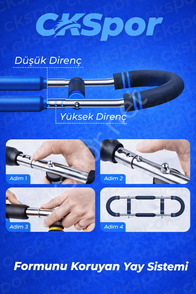 CKSPOR PRO Bilek ve Ön Kol Güçlendirme Aparatı – Çelik Dirençli Taşınabilir Fitness Aleti