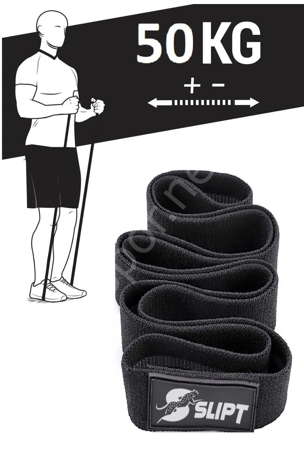 CKSpor 50 Kg Çift Sert Loop Direnç Bandı / Barfiks Lastiği Süper Loop Bandı