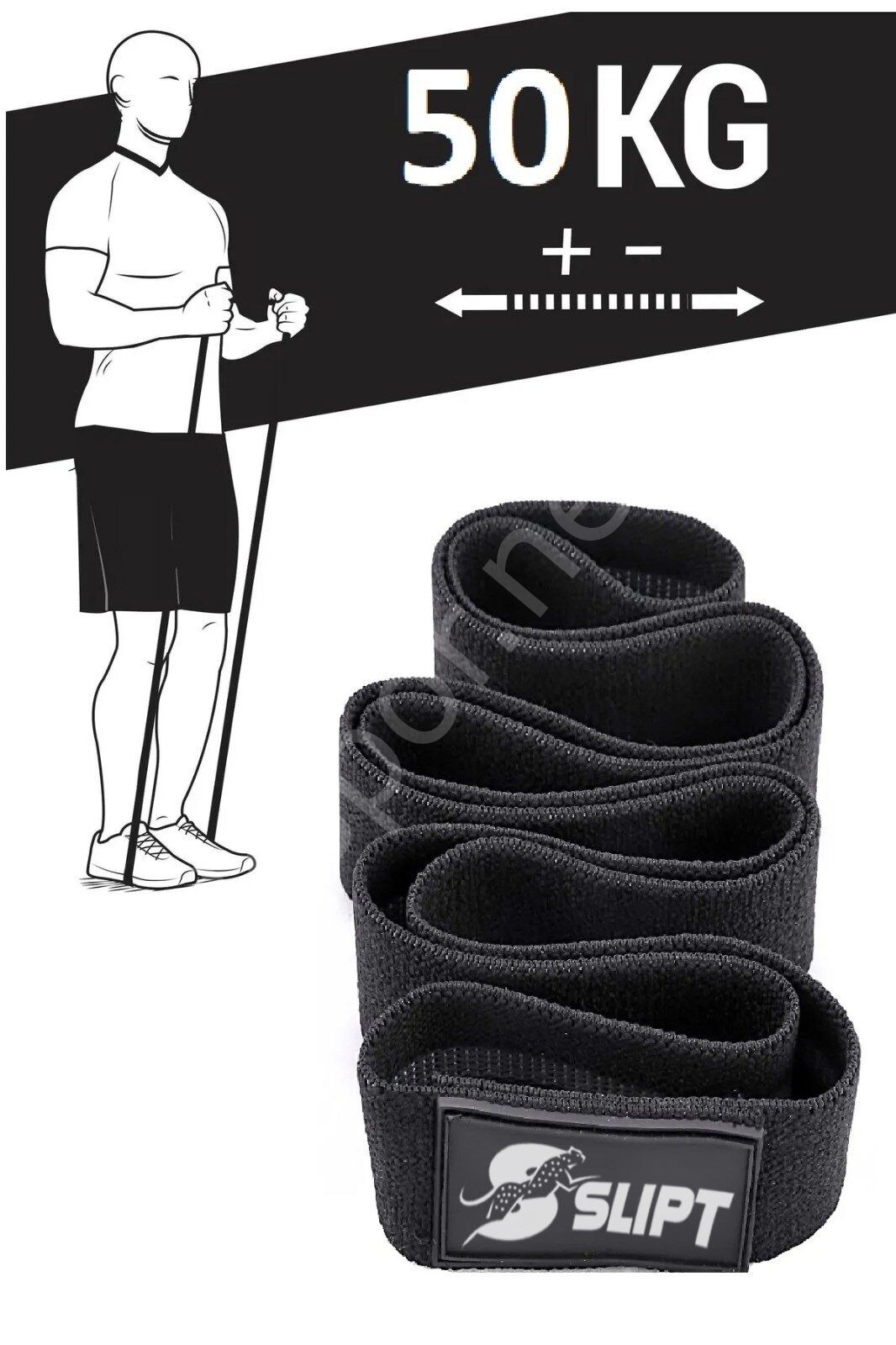 CKSpor 50 Kg Çift Sert Loop Direnç Bandı / Barfiks Lastiği Süper Loop Bandı