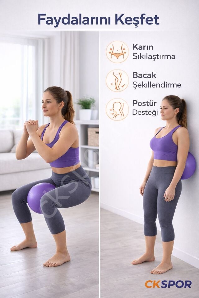 20 cm Mini Pilates Topu – Denge Karın ve Bacak Egzersizleri İçin