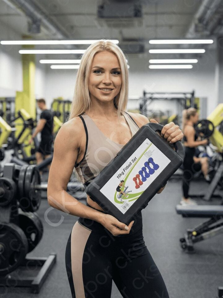 10 KG Renkli ve Çantalı Vinil Dambıl Seti – Demir Dolgulu, Vinly Kaplamalı Konforlu Fitness  Set