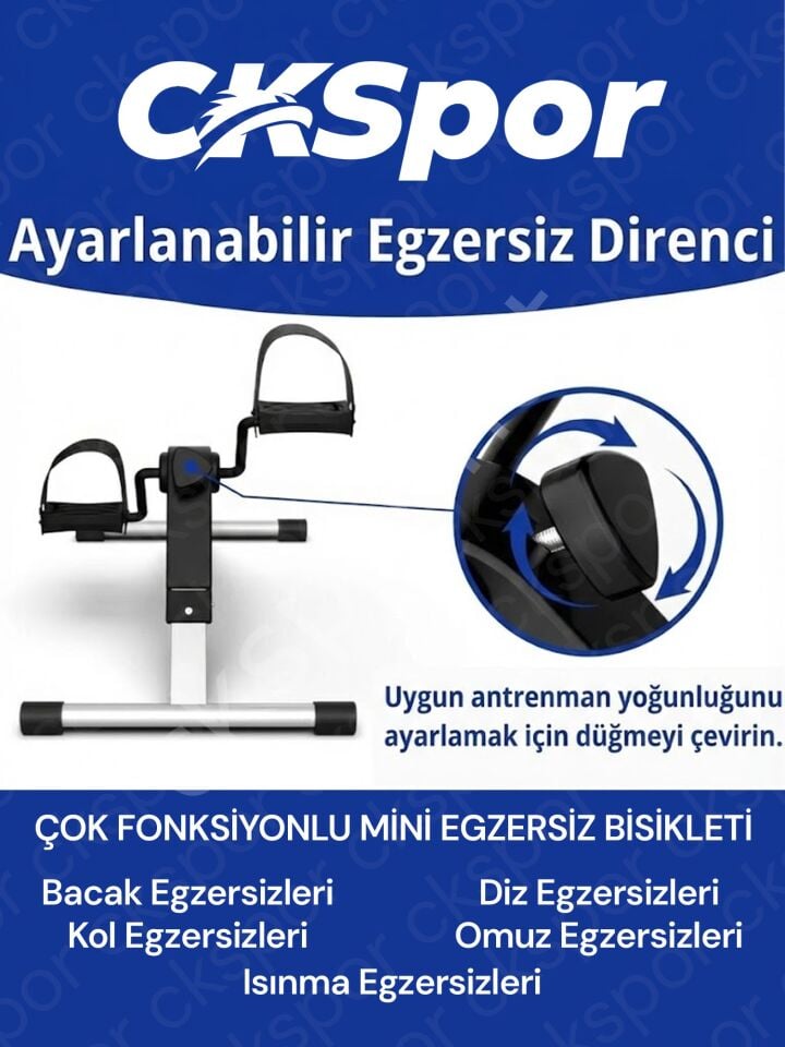 Mini Taşınabilir El ve Ayak Kondisyon Bisikleti - Katlanabilir LCD Ekranlı Masa Altı Egzersiz Aleti