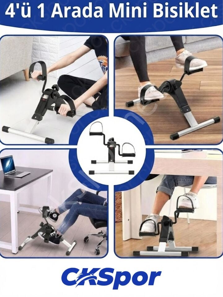 Mini Taşınabilir El ve Ayak Kondisyon Bisikleti - Katlanabilir LCD Ekranlı Masa Altı Egzersiz Aleti