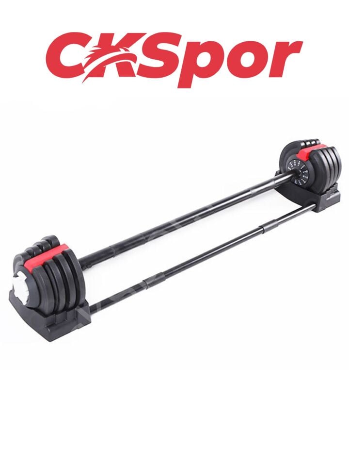 3’ü 1 Arada Ayarlanabilir Ağırlık Set 18 Kg Dambıl Halter ve Kettlebell Fonksiyonlu Fitness Ekipmanı