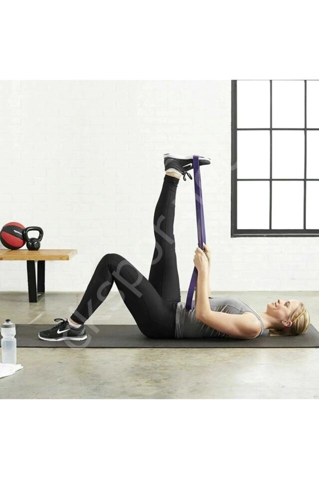 32 Mm Mor Güç Bandı Fitness Resistance Powerband En Sert Direnç Lastiği Pilates Latex Aerobik Squat