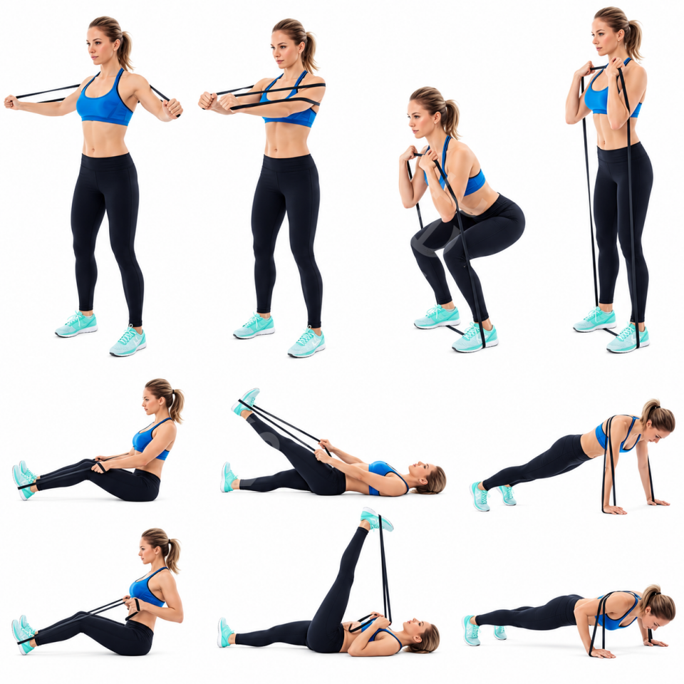 CKSPOR Powerband Direnç Lastiği Fitness Pilates Squat Barfiks Güç ve Egzersiz Bandı