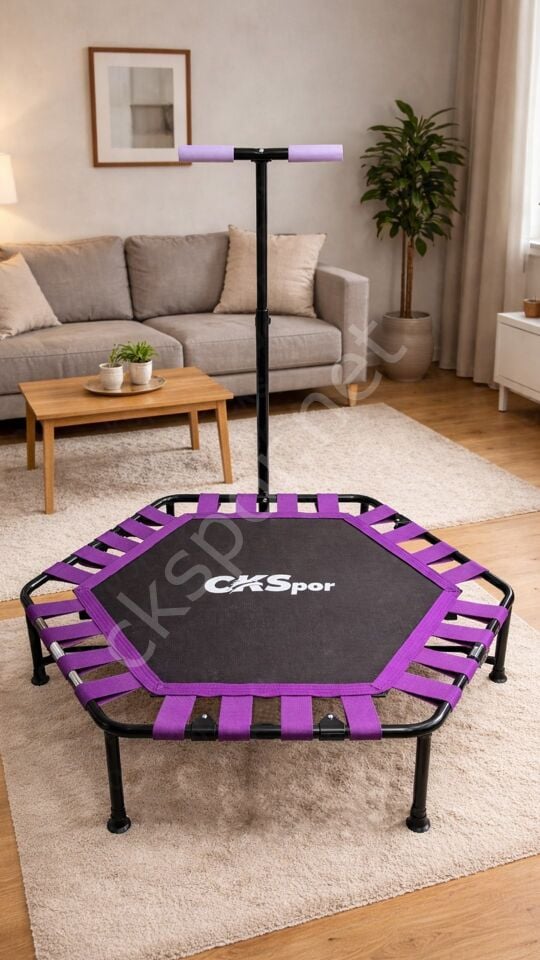 CKSPOR 45 Inç Katlanır Tutunmalı Fitness Trambolini 150 KG