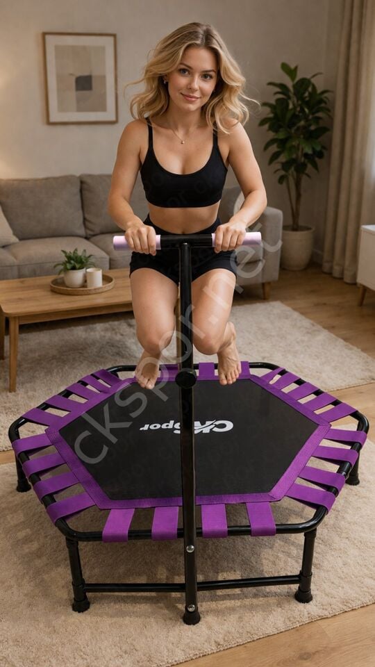 CKSPOR 45 Inç Katlanır Tutunmalı Fitness Trambolini 150 KG