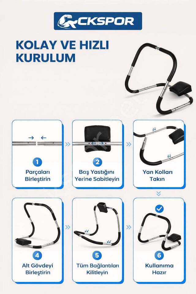 Mekik Aleti Karın Kası (Sixpack & Adonis) Evde Spor Egzersiz Aleti