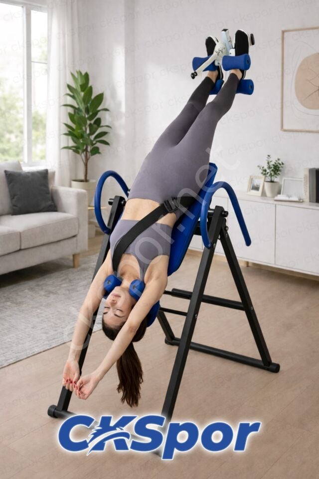 CKSPOR Ters Duruş Sehpası İnversion Table 150 Kg Evde Spor Bel Sırt Esnetme Aleti