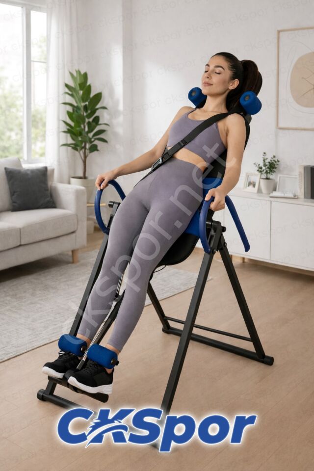 CKSPOR Ters Duruş Sehpası İnversion Table 150 Kg Evde Spor Bel Sırt Esnetme Aleti