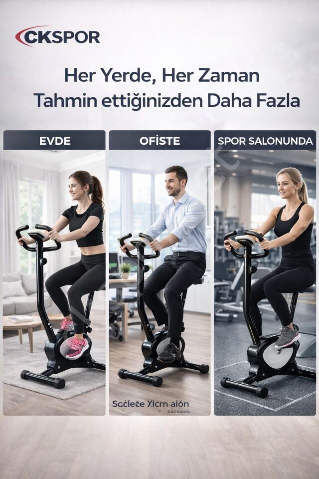 Dikey Kondisyon Bisikleti LCD Ekranlı Ayarlanabilir Dirençli Ev Tipi Kardiyo Bisikleti