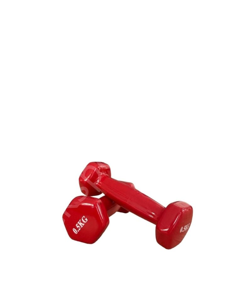 2’li Vinyl Dambıl Seti 0,5 KG x 2 – Evde Fitness & Pilates İçin Vinil Kaplı Demir Dambıl
