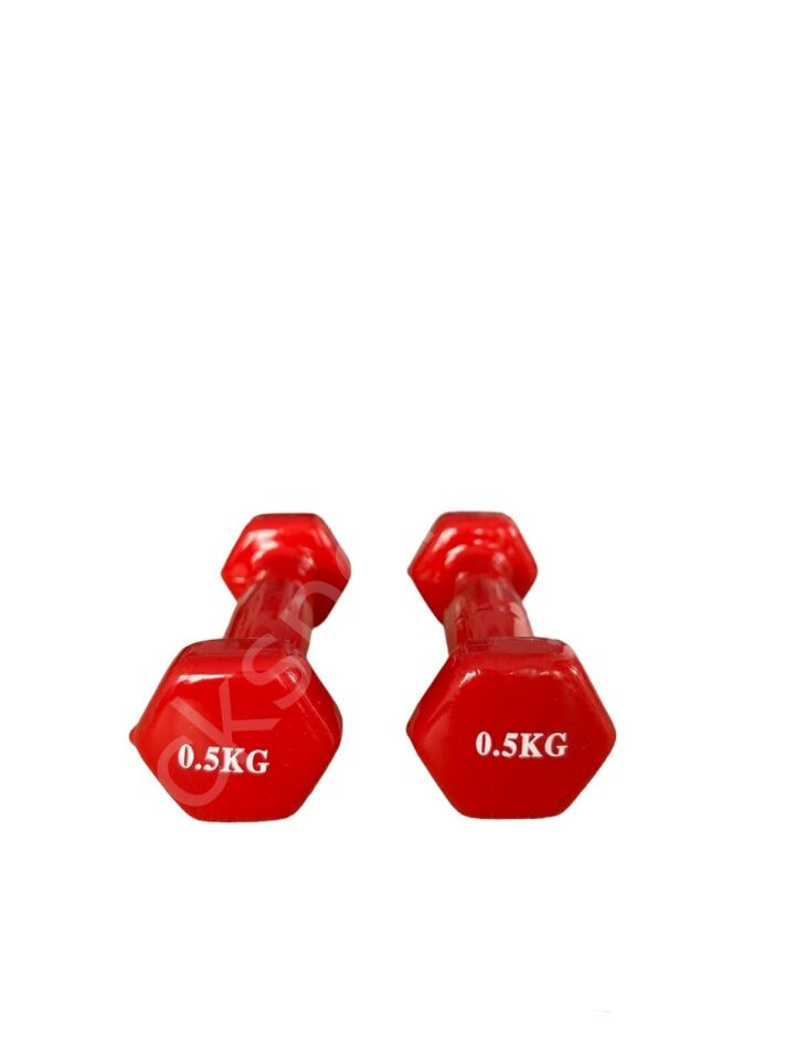 2’li Vinyl Dambıl Seti 0,5 KG x 2 – Evde Fitness & Pilates İçin Vinil Kaplı Demir Dambıl
