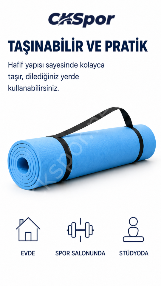 6 MM Pilates Matı Mavi