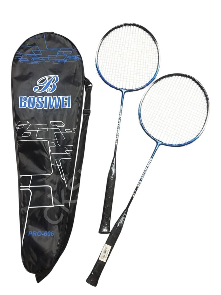 Pro-606 Badminton Seti 2 Raket 3 Top Taşıma Çantalı Badminton Raketi Ve Top Seti