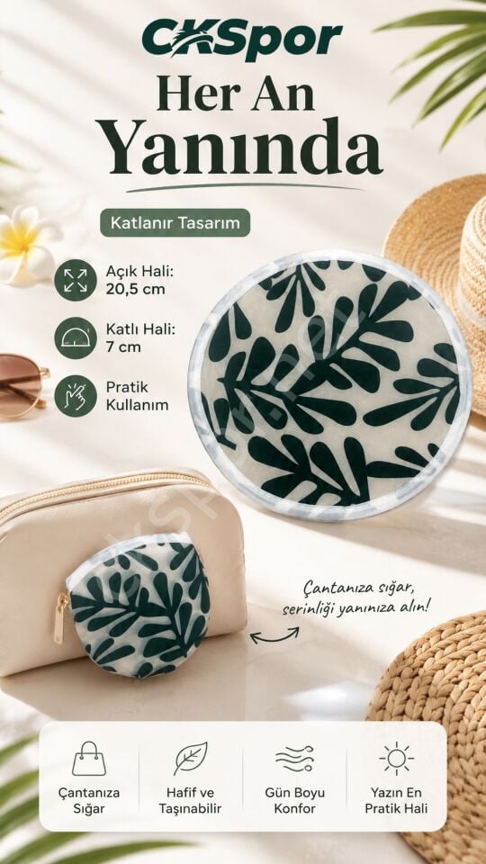 CKSPOR Katlanır Yelpaze Taşınabilir Mini El Yelpazesi 20,5 cm