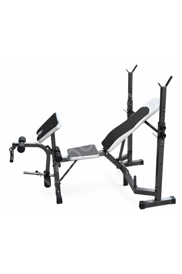 Çok Fonksiyonlu Bench Press Sehpası Biceps ve Bacak Aparatlı Ağırlık Çalışma İstasyonu
