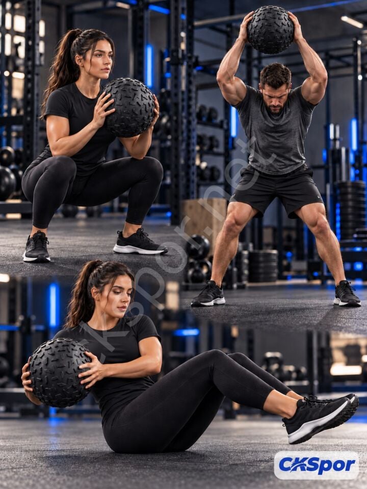 CKSpor 6 Kg Zıplamayan Sağlık Topu Slam Ball Crossfit Fitness Fonksiyonel Antrenman Ağırlık Topu