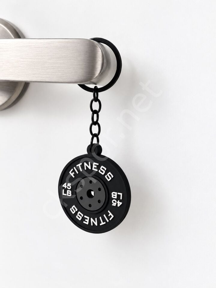 CKSpor Ağırlık Plakası Temalı Spor Anahtarlık Fitness Tasarımlı Çanta Aksesuarı A-33