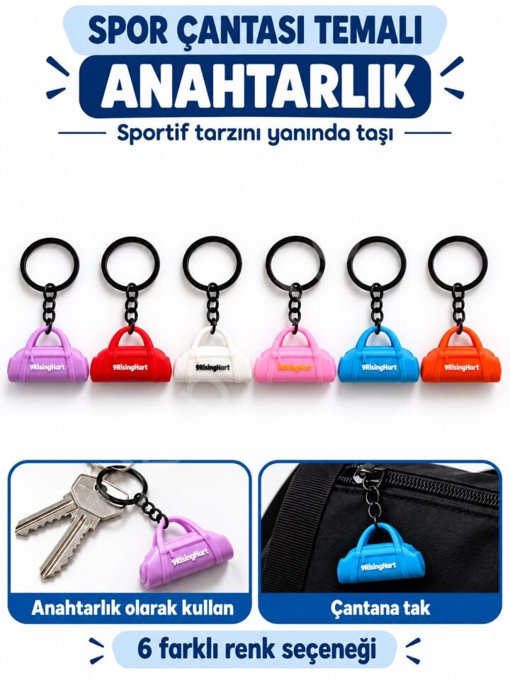 CKSpor Mini Spor Çantası Temalı Anahtarlık Fitness Tasarımlı Çanta Aksesuarı Charm A-37