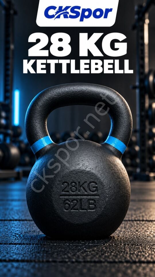 CKSPOR 28 kg Döküm Kettlebell Çaydanlık Dambıl – Fitness ve Fonksiyonel Antrenman Ağırlığı