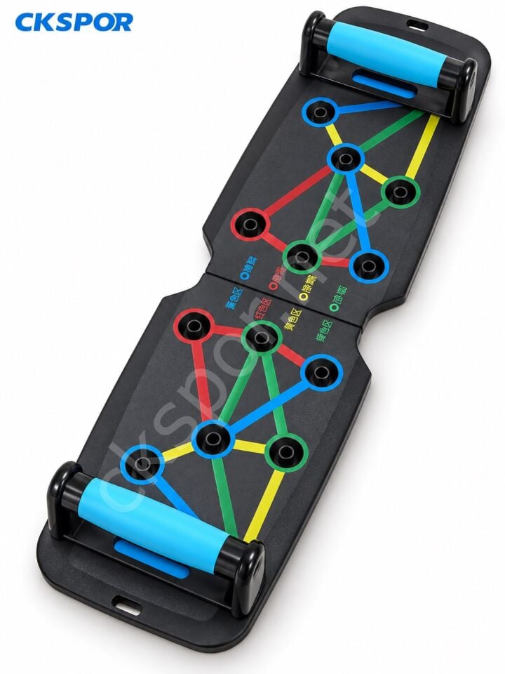 CKSPOR Katlanabilir Renk Kodlu Şınav Tahtası Push Up Board Üst Vücut Antrenman Aleti
