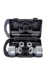 15KG Krom Çantalı Dambıl Seti – Spor ve Egzersiz Dambıl Seti