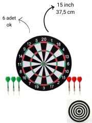 Dart 47 CM – Profesyonel ve Ev Kullanımı İçin Dart Seti