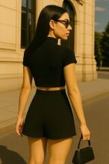 Şort Etek – Spor ve Fitness Kadın Şortlu Etek Modeli XS Beden