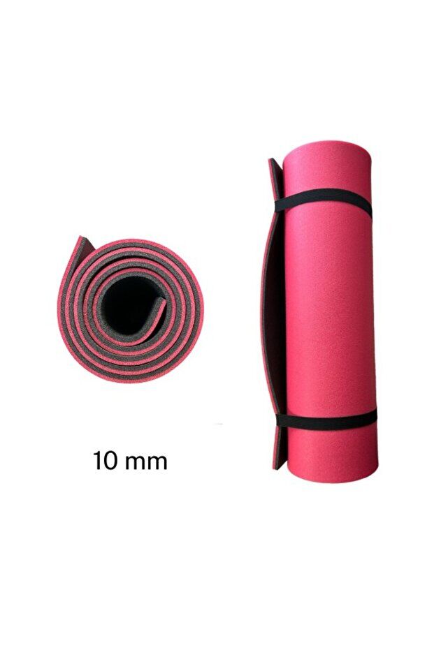 10 MM Pembe - Siyah Çift Taraflı Pilates Matı