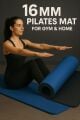 16 MM Mavi - Siyah Çift Taraflı Pilates Matı