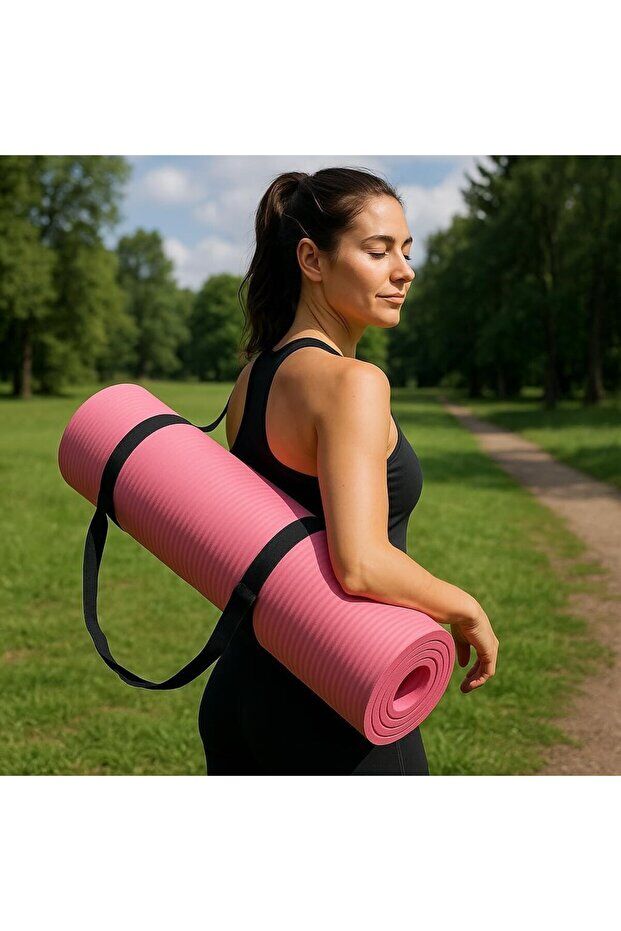 16 MM Pembe NBR İthal Mat – Kalın Profesyonel Yoga & Egzersiz Minderi