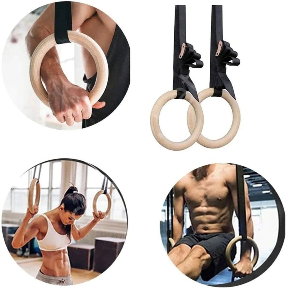 Ahşap Jimnastik Halkası - Kayın Ağacı CrossFit Halkası