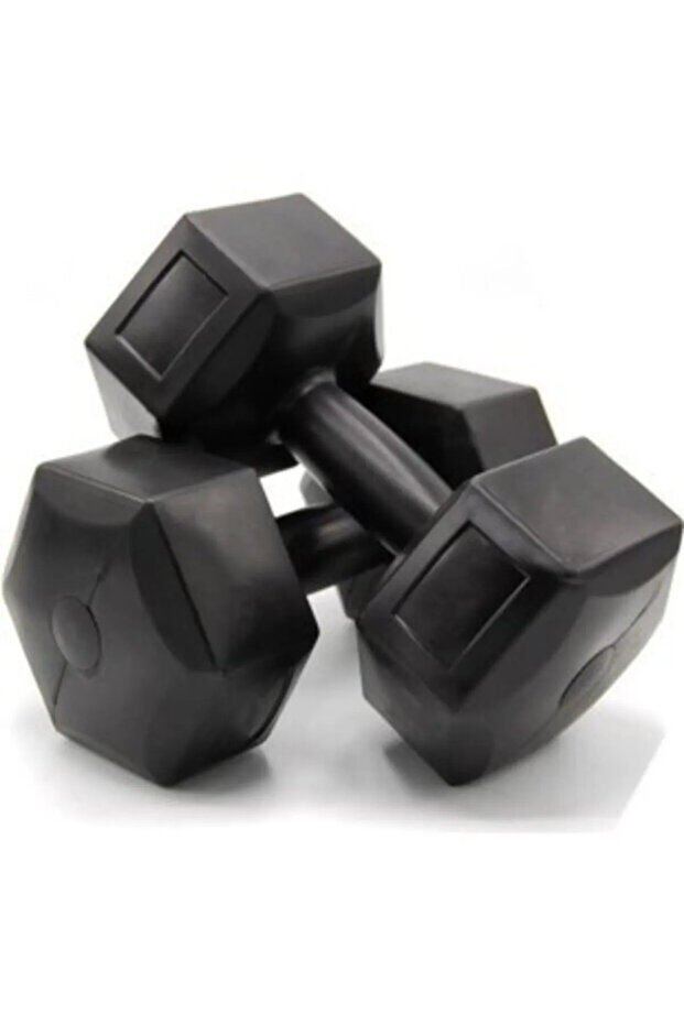 2 x 2 KG Plastik Dambıl Siyah
