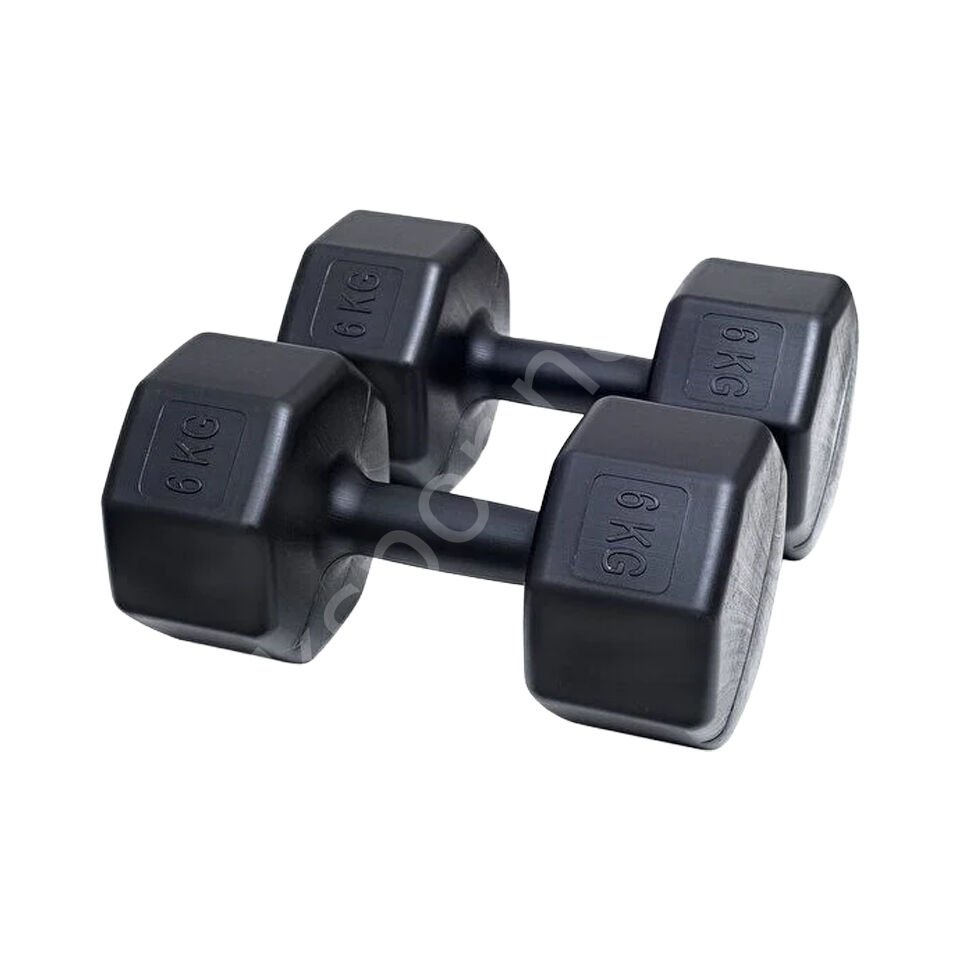 2 x 6 KG Plastik Dambıl Siyah