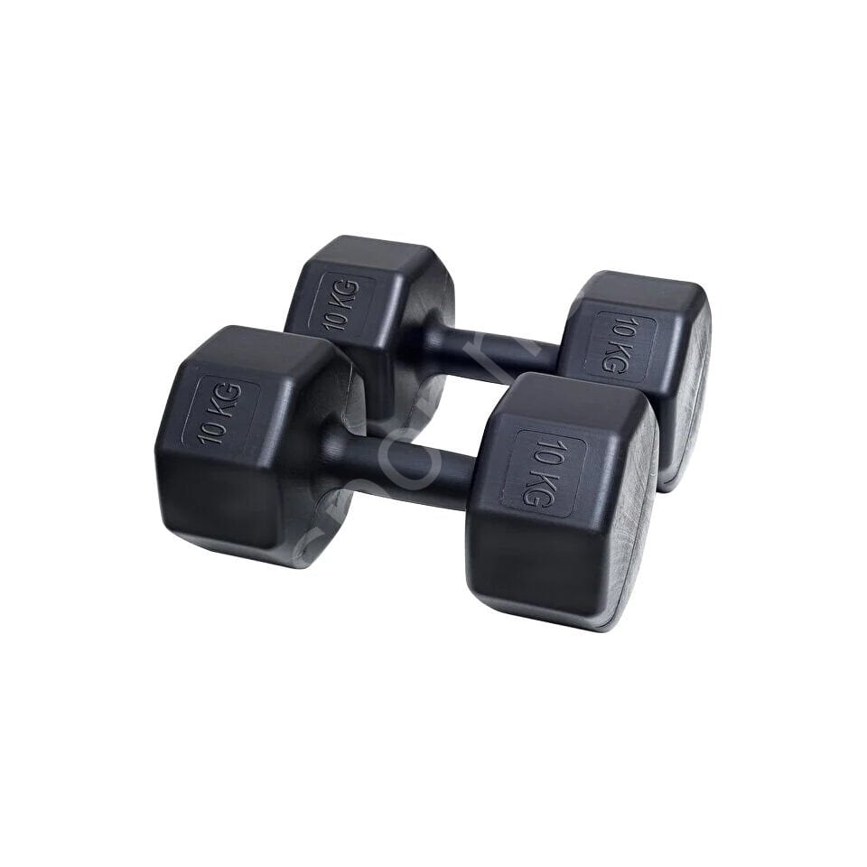 2 x 10 KG Plastik Dambıl Siyah