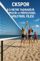 CKSPOR 9.5 Metre Taşınabilir Profesyonel Voleybol Filesi 4 Tarafi Bantlı ve Özel Taşıma Çantalı