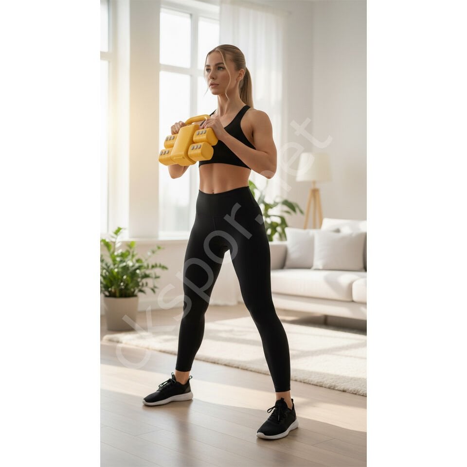 Ayarlanabilir Dambıl ve Kettlebell Seti 5,5 Kg Sarı